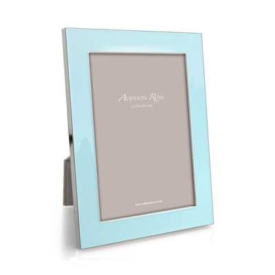 Addison Ross Ltd Ice Blue Enamel & Silver Wide Frame
