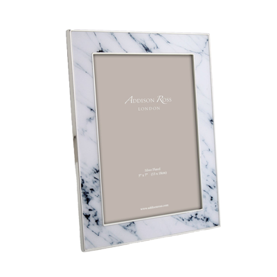 Addison Ross Ltd White Marble Frame In Multi
