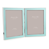 Addison Ross Ltd Blue Enamel & Silver Double Frame In Blue