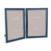 Addison Ross Ltd Denim Enamel & Silver Double Frame In Silver
