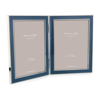 Addison Ross Ltd Denim Enamel & Silver Double Frame
