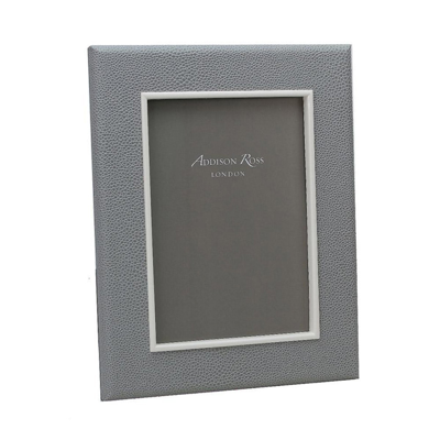 Addison Ross Ltd Grey Shagreen Frame In Green
