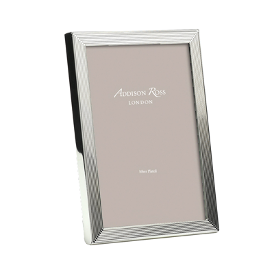 Addison Ross Ltd Grooved Silver Plate Photo Frame