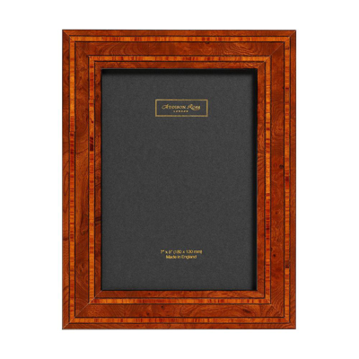 Addison Ross Ltd Double Contrast Marquetry Frame In Gray
