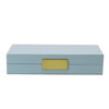 ADDISON ROSS LTD LIGHT BLUE LACQUER BOX WITH GOLD