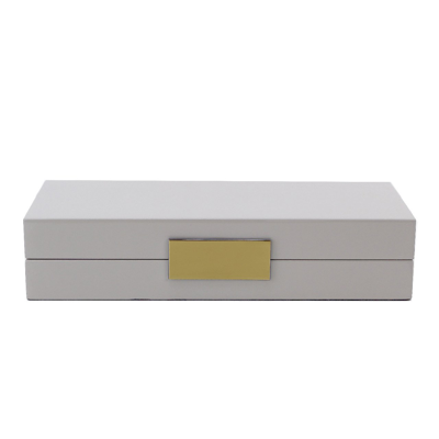 Addison Ross Ltd Chiffon Lacquer Box With Gold In Gray