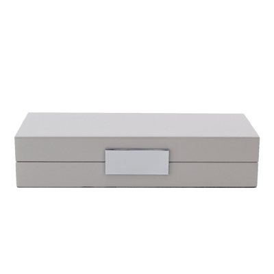 Addison Ross Ltd Chiffon Lacquer Box With Silver In Gray