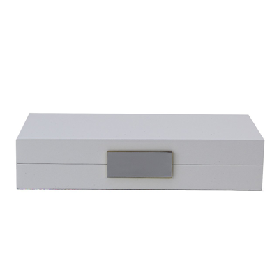 Addison Ross Ltd White Lacquer Box With Silver