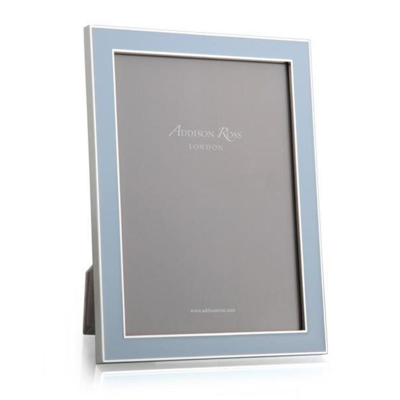 Addison Ross Ltd Powder Blue Enamel & Silver Frame