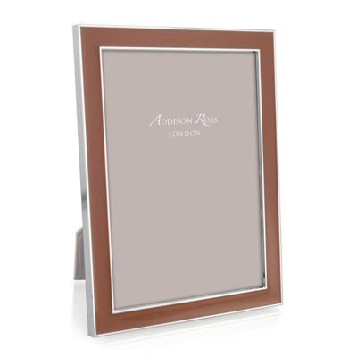 Addison Ross Ltd Terracotta Enamel & Silver Frame In Neutral