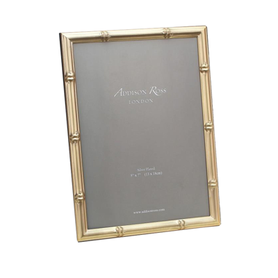 Addison Ross Ltd Bamboo Matte Gold Photo Frame In Grey