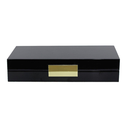 Addison Ross Ltd Black Lacquer Box With Gold