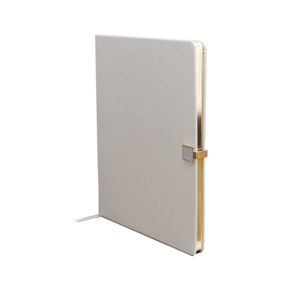 Addison Ross Ltd Grey & Gold A5 Notebook In Gray