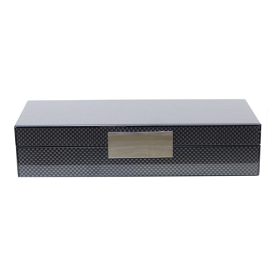 Addison Ross Ltd Carbon Fibre Lacquer Box With Silver