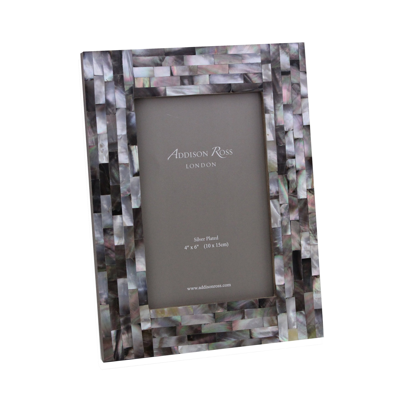 Addison Ross Ltd Chequer Board Grey Mother Of Pearl Photo Frame