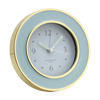 Addison Ross Ltd Powder Blue & Gold Silent Alarm Clock In Blue