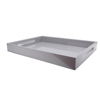Addison Ross Ltd Chiffon Grey Large Lacquered Ottoman Tray In Grey