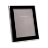 Addison Ross Ltd Black Enamel & Silver Curve Frame In Black