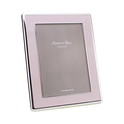 Addison Ross Ltd Pale Pink Enamel & Silver Curve Frame