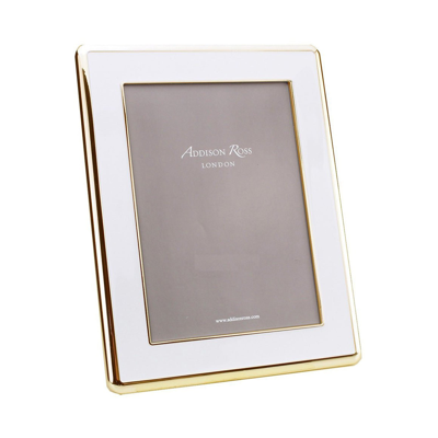 Addison Ross Ltd White Enamel & Gold Curve Frame