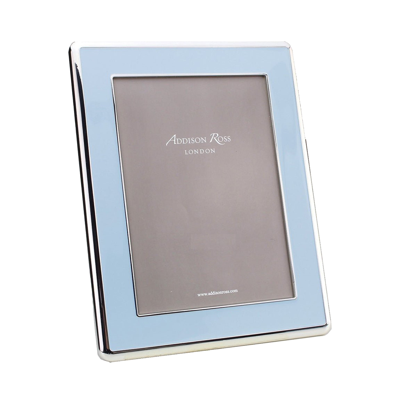 Addison Ross Ltd Powder Blue Enamel & Silver Curve Frame