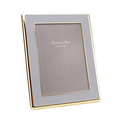 Addison Ross Ltd Chiffon Grey Enamel & Gold Curve Frame