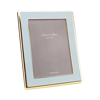 Addison Ross Ltd Powder Blue Enamel & Gold Curve Frame In Blue