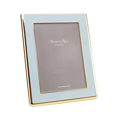 Addison Ross Ltd Powder Blue Enamel & Gold Curve Frame