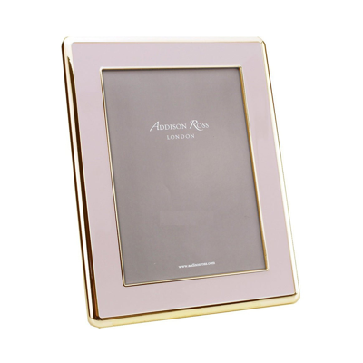 Addison Ross Ltd Pale Pink Enamel & Gold Curve Frame