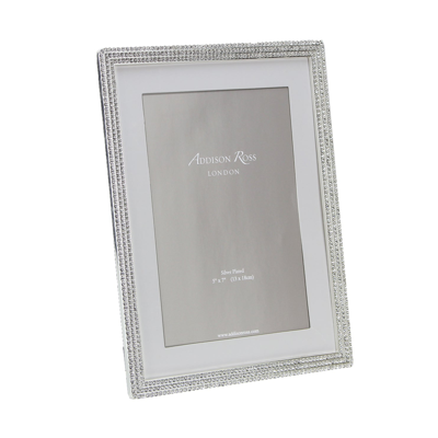 Addison Ross Ltd Silver Beatrice Diamante Frame In Gray