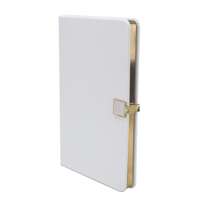 Addison Ross Ltd White & Gold Notebook In Multi