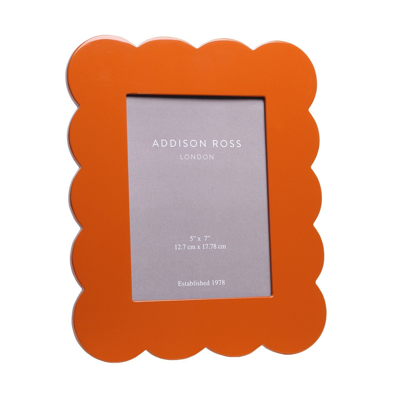 Addison Ross Ltd Orange Scalloped Lacquer Photo Frame