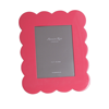 Addison Ross Ltd Pink Scalloped Lacquer Photo Frame In Pink
