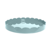 Addison Ross Ltd Eau De Nil Round Medium Lacquered Scallop Tray