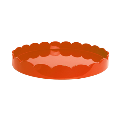 Addison Ross Ltd Orange Round Large Lacquered Scallop Tray
