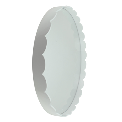 Addison Ross Trade Uk White Large Scallop Round Mirror