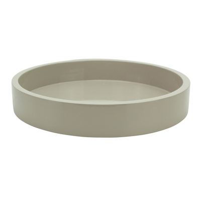 Addison Ross Ltd Cappuccino Small Straight Sided Round Tray In White