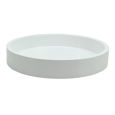 Addison Ross Ltd White Straight Sided Small Round Tray