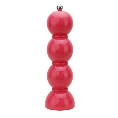 Addison Ross Trade Uk Watermelon Pink Bobbin Salt Or Pepper Mill Grinder In Burgundy