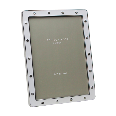 Addison Ross Ltd White Enamel & Silver Locket Frame