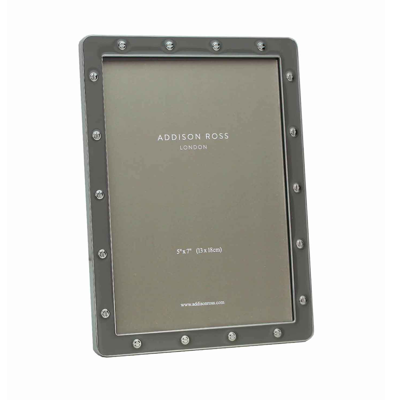 Addison Ross Ltd Chiffon Enamel & Silver Locket Frame In Gray
