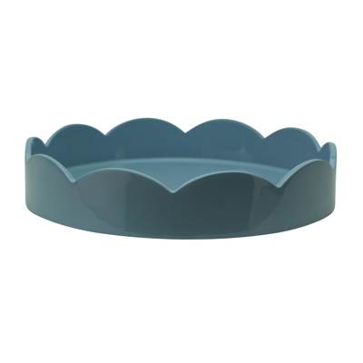 Addison Ross Ltd Pale Denim Blue Small Round Scallop Tray