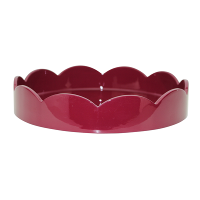 Addison Ross Ltd Cherry Red Small Round Scallop Tray