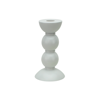 ADDISON ROSS TRADE UK MEDIUM WHITE BOBBIN CANDLESTICK - 14CM