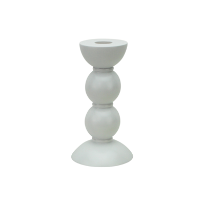 Addison Ross Trade Uk Medium White Bobbin Candlestick - 14cm