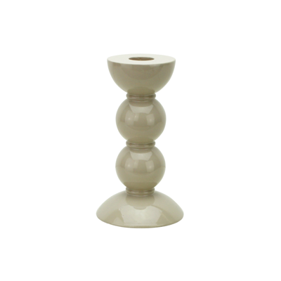 Addison Ross Trade Uk Medium Cappuccino Bobbin Candlestick - 14cm