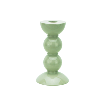 Addison Ross Trade Uk Medium Sage Bobbin Candlestick - 14cm