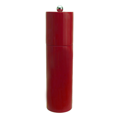 Addison Ross Trade Uk Burgundy Round Column Salt Or Pepper Grinder In Red