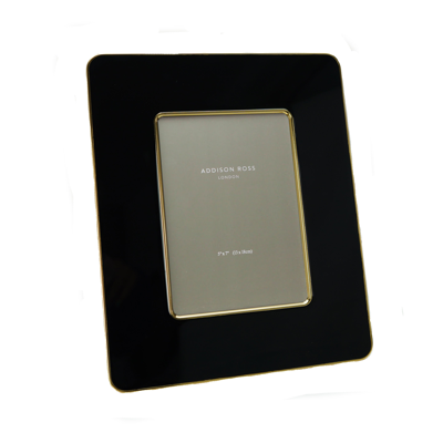 Addison Ross Ltd Black & Gold Enamel Studio Photo Frame