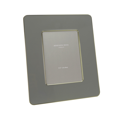 Addison Ross Ltd Chiffon & Gold Enamel Studio Photo Frame In Gray